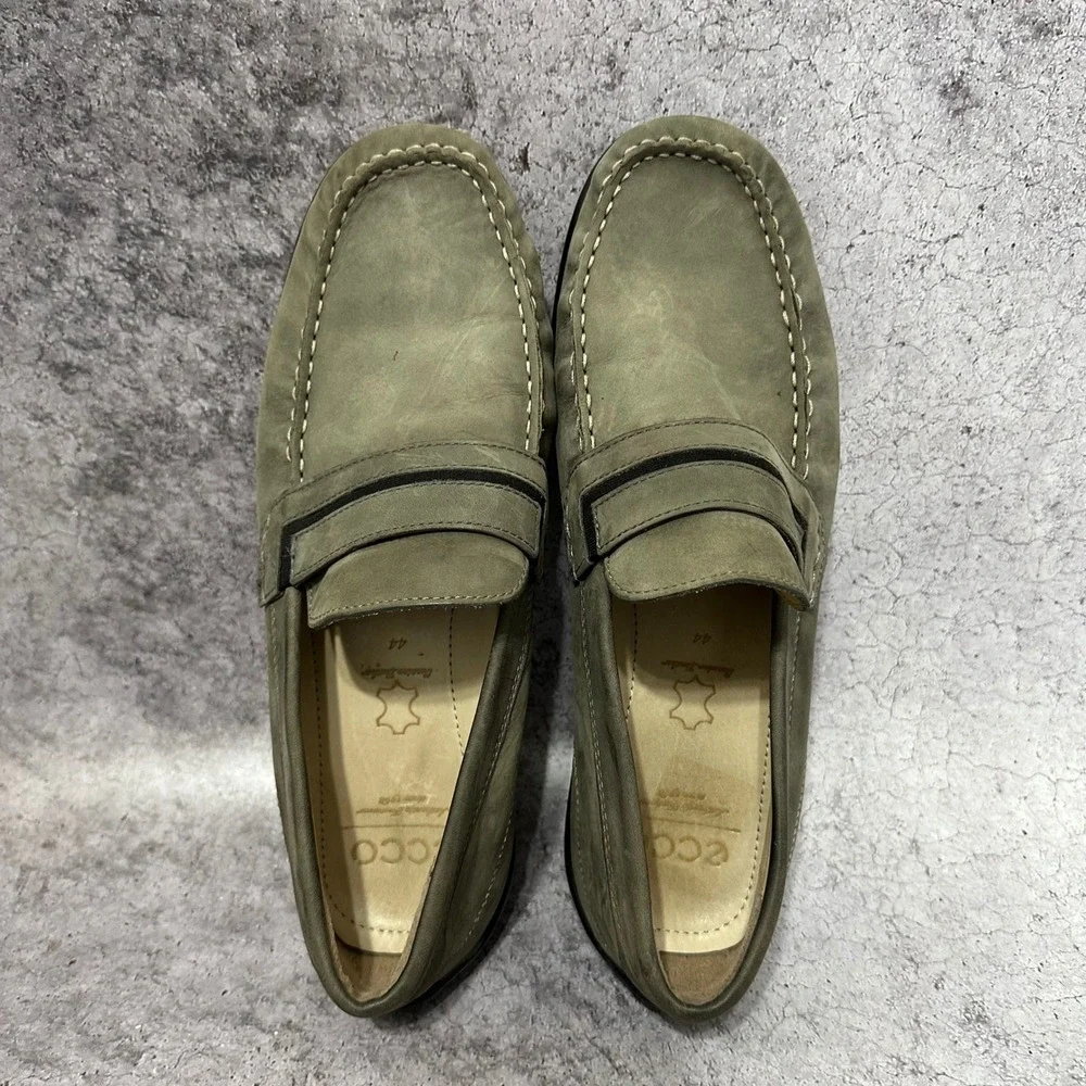 ECCO Classic Moccasin 2.0 Penny Loafer Mens 44 EU 10-10.5 US Grey Slip